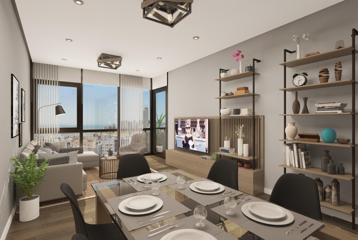 Dpto 3 amb en torre alta con vista al mar y cochera cubierta – Edificio Dalai Centro