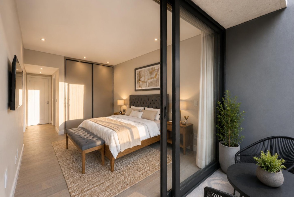 Dpto 2 ambientes al frente con balcón y vista al mar – Cochera cubierta – Edificio Dalai Centro